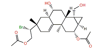 15-Bromo-2,16-diacetoxy-7,19-dihydroxy-9(11)-parguerene